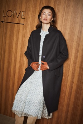 Campaign AW 19/20 by Olga Bovi Cashmere coat_rosel blue flowers