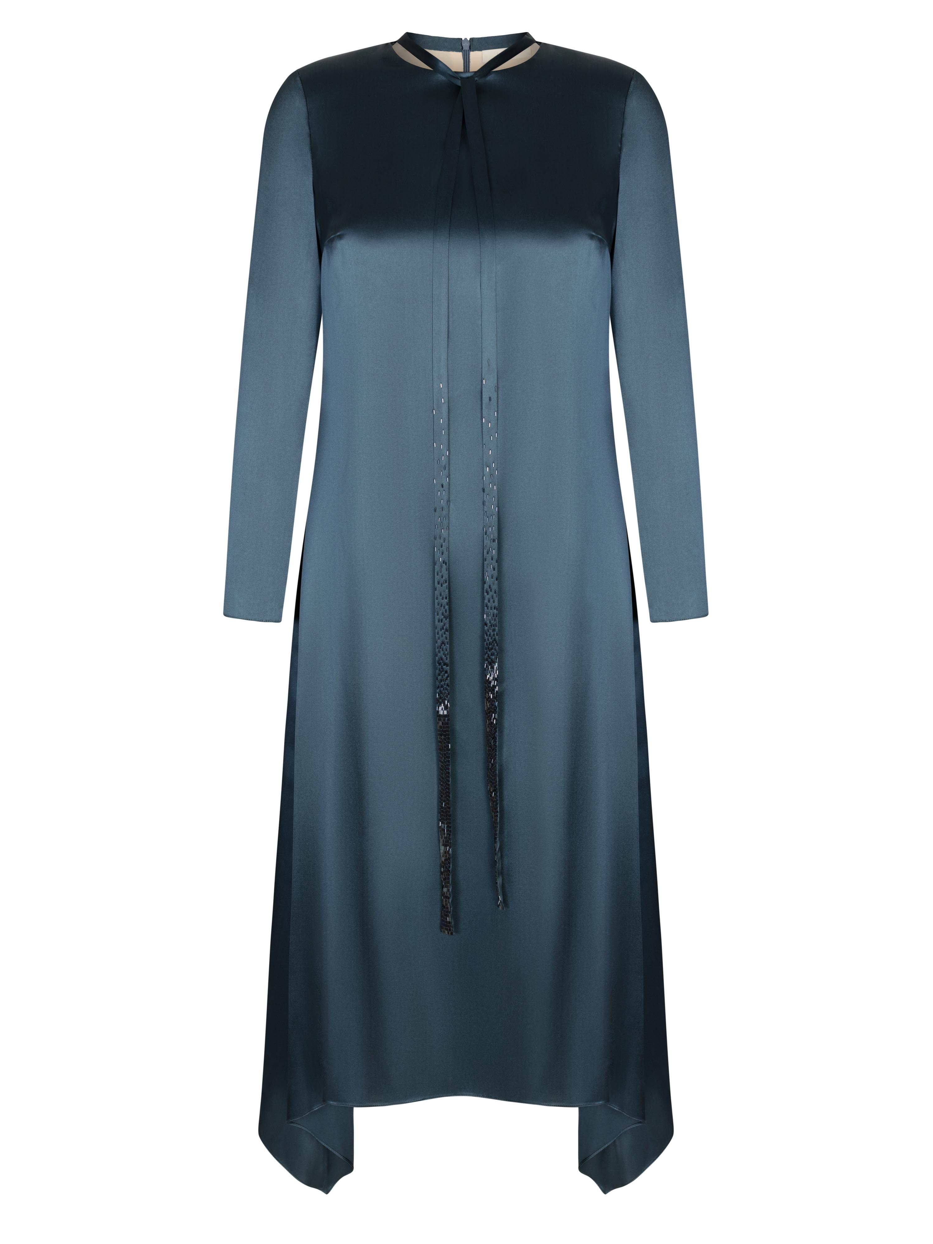 LILY BLUE NIGHT DRESS WITH EMBROIDERY