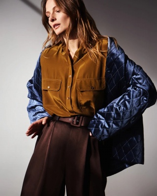 Campaign AW 19/20 RUSSA BLUE JACKET + VIENNA BLOUSE