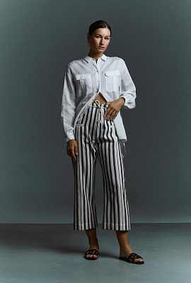 WHITE SUMMER BLOUSE SEA TROUSERS
